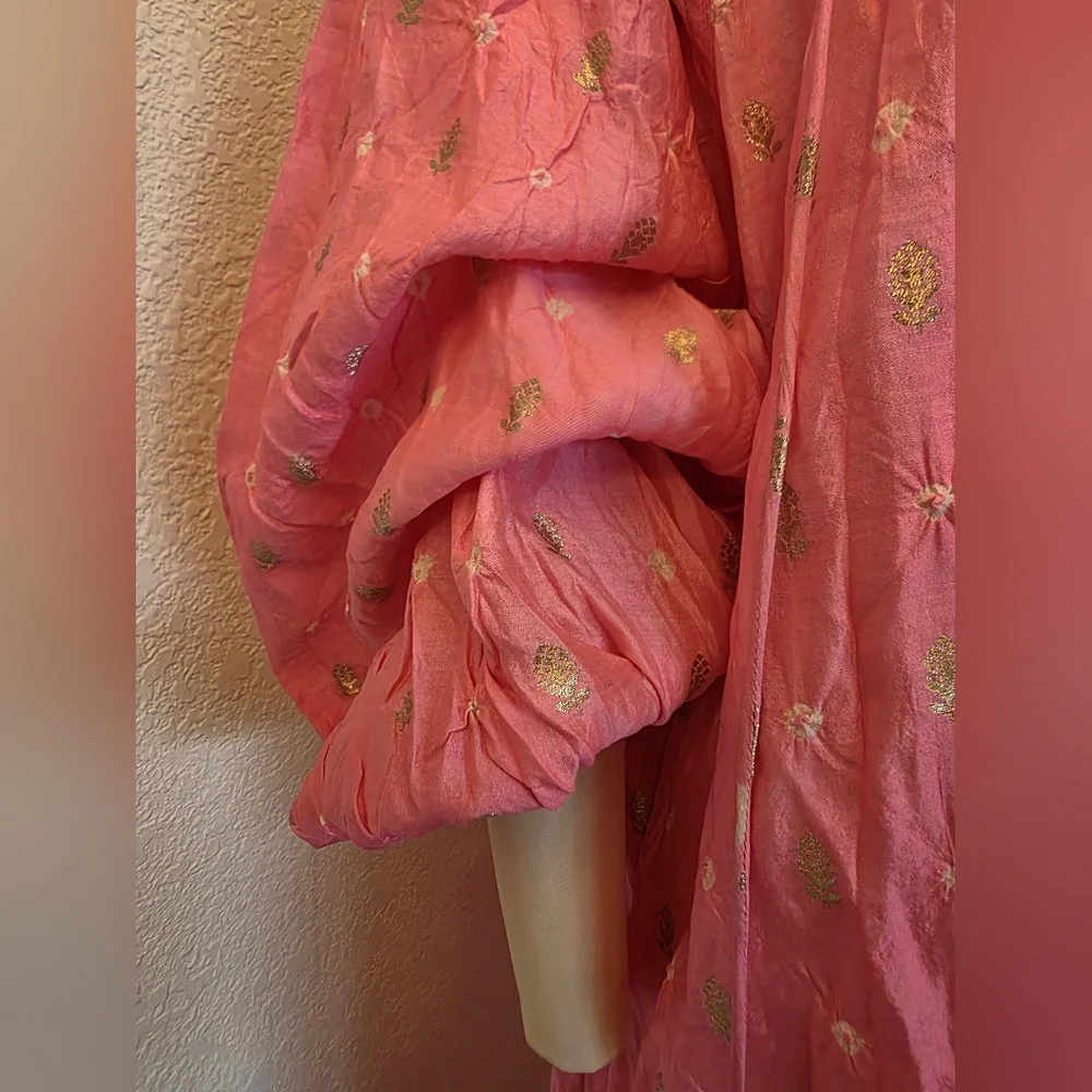 NWT La Carlia Bright Pink Silk Dress - Picture 6 of 10